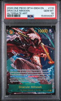 Dracule Mihawk - #OP14 EB04-119 Secret Rare Alternate Art PSA 10 - Image 1