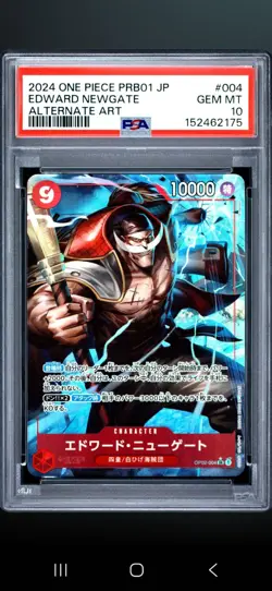 2024 ONE PIECE Edward.Newgate PRB01 OP02-004 ALT ART - PSA 10 Japanese - Image 1