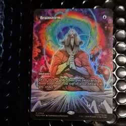 MTG PZA teenage mutant ninja turtles - Brainstorm Borderless Foil Mythic M 0004 - Image 1