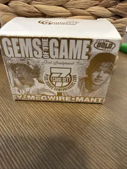 • 1998 Bleachers Gems Of The Game Set Of 8 23KT Gold Foil Sculptured Cards - Image 1