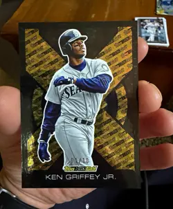 2025 Topps Update Ken Griffey Jr Black Gold Black Foil 1/10 BG-15 Mariners - Image 1