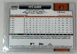 2026 Fanatics Fest Topps Series 2 Pete Alonso Big Apple Foil SP #400 - Image 2