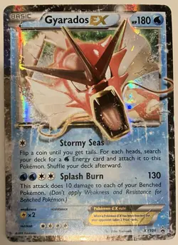Pokemon TCG Card Gyarados Ex XY106 Black Star Promo Shiny Holo Ultra Rare HP/DMG - Image 1