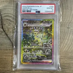 PSA 10 Leafeon EX SAR 200/187 Japanese Terastal Festival SV8a 2024 Pokemon Card - Image 1