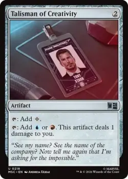 ~ Talisman of Creativity ~ NM ~ Commander: Marvel Super Heroes ~ MTG ~ - Image 1