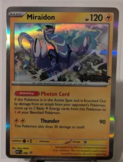 Pitch Black Pre-release Stamped Miraidon Promo Pokemon Card 082 NM Condition - Image 1