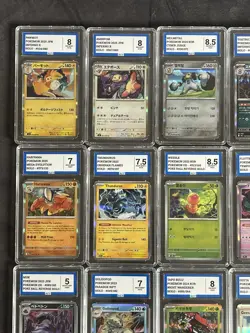 Pokemon Graded Bundle Of Cards Holo & Reverse Lot Of 15 Slabs AEY Mixed Grades - Image 2