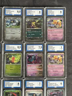 Pokemon Graded Bundle Of Cards Holo & Reverse Lot Of 15 Slabs AEY Mixed Grades - Image 3