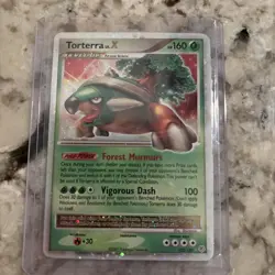 Pokemon TCG Torterra LV.X Holo Rare Gold Star Diamond & Pearl Card 122/130 LP - Image 1