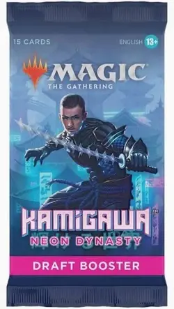 Magic the Gathering: Kamigawa Neon Dynasty Draft Booster Pack Sealed - Image 1