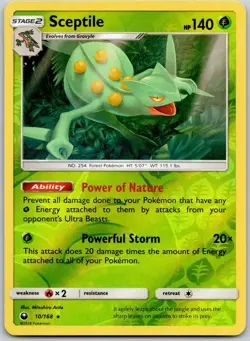 SCEPTILE 10/168 R CELESTIAL STORM POKEMON REVERSE HOLO NM/M - Image 1