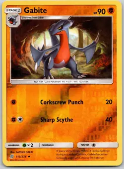 GABITE 113/236 UC UNIFIED MINDS POKEMON REVERSE HOLO NM/M - Image 1