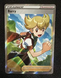 The Pokemon Company Pokemon TCG Barry 167/172 Ultra Rare Full Art Holo EN NM - Image 1
