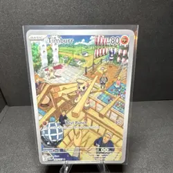 Pokemon Timburr SV06 Twilight Masquerade 183/167 Illustration Rare 80 HP Holo EN - Image 1