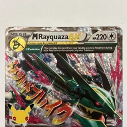 Pokemon Mega M Rayquaza EX Roaring Skies Ultra Rare Card 76/108 NM Celebrations - Image 2