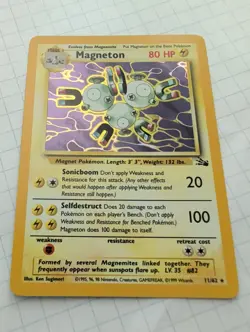 Pokemon Magneton 11/62 Fossil Holo Rare - Uncirculated - Image 2