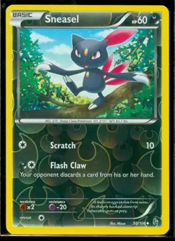 Pokemon SNEASEL 50/106 - XY Flashfire Rev Holo MINT! - Image 1