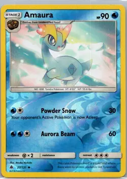 Amaura 27/131 Uncommon Forbidden Light Pokemon Reverse Holo Near Mint - Image 1