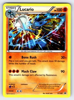 Lucario - XY140 PR Holo Promo Pokemon TCG Kouki Saitou LP - Image 1