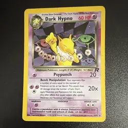 Wizards of the Coast Pokemon TCG Dark Hypno 9/82 Team Rocket Holo Rare Eng - Image 1