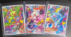 Pokemon First Partners (Galar Gen 8) Grookey #52, Scorbunny #53, Sobble #54 - Image 1