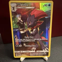Weavile Pokemon TCG Cosmic Eclipse Secret Rare Full Art Holo EN 238/236 - Image 1
