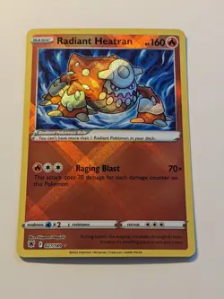 Pokemon TCG Radiant Heatran Astral Radiance 027/189 Holo Radiant Rare - Image 1