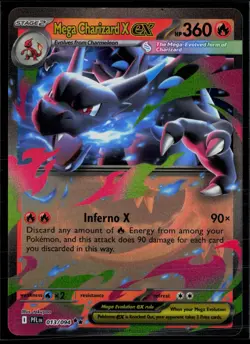 Mega Charizard X ex 013/094 Phantasmal Flames Holo Double Rare Pokemon - Image 1