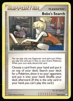 Bebe's Search 109/123 Uncommon Mysterious Treasures Pokemon Damaged - Image 1