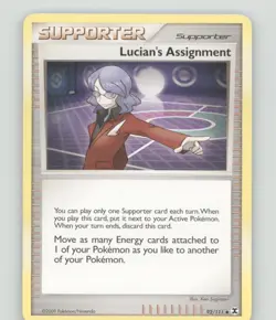 LUCIAN'S ASSIGNMENT UNCOMMON RISING RIVALS POKEMON LIGHTLY PLAYED - Image 1