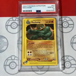 PSA 10 GEM Machamp 51/165 Pokemon 2002 Expedition 7040 - Image 1