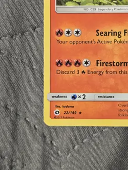 Pokemon Arcanine Sun And Moon Base Set Holo LP - Image 5