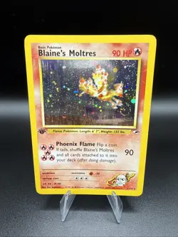Pokemon TCG Gym Heroes 1st Edition Blaine’s Moltres 1/132 DOUBLE SWIRL NM - Image 1