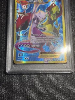 2015 Pokemon XY Breakthrough Mewtwo EX 163/162 Secret Rare Full Art Holo PSA 5 - Image 4