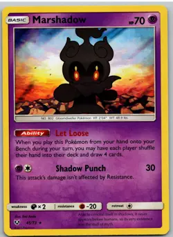 Marshadow 45/73 Holo Rare Shining Legends Pokemon Holo - Image 1
