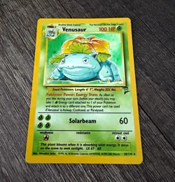 Pokemon TCG Venusaur 18/130 Base Set 2 Unlimited Holo Rare English WOTC - Image 1