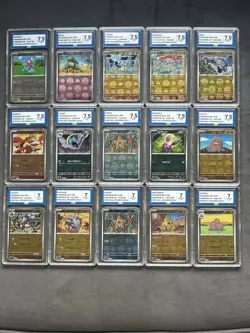 Pokemon 151 Poke Ball Reverse Holo Graded Bundle Lot Of 15 Slabs Grade 7,7.5 AEY - Image 1