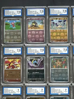 Pokemon 151 Poke Ball Reverse Holo Graded Bundle Lot Of 15 Slabs Grade 7,7.5 AEY - Image 2