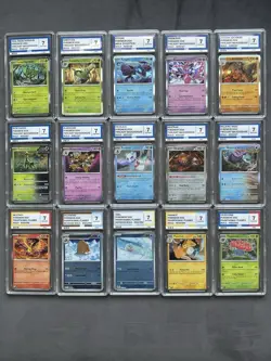 Pokemon Holo Graded Bundle Lot Of 15 Slabs Grade 7 Near Mint Conditions AEY - Image 1