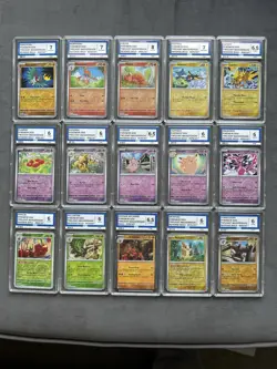 Pokemon Graded Bundle Lot Of 15 Slabs Reverse Holo & Holo Mixed Grades English - Image 1