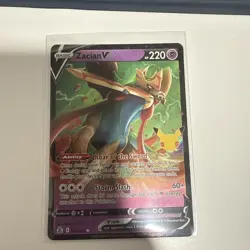 Holo Zacian V 016/025 Ultra Rare Celebrations Pokemon TCG 7Q - Image 1
