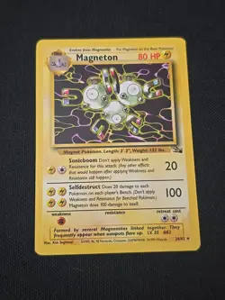 Magneton 26/62 Fossil Regular Black Star Rare WOTC Vintage Pokemon TCG LP - Image 1