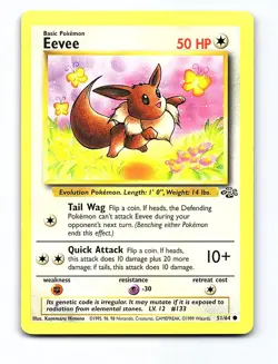 Eevee 51/64 Common Jungle Pokemon Unlimited Near Mint - Image 1