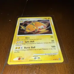 Pokemon Raichu Holo Rare Diamond & Pearl Stormfront 8/100 Swirl - Image 1