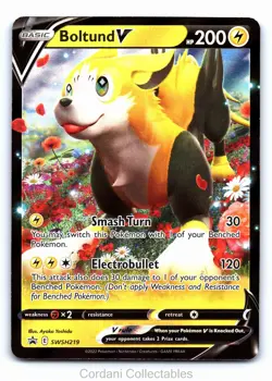 Boltund V SWSH219 - SWSH Black Star Promo - Pokemon Card - Near Mint - Image 1