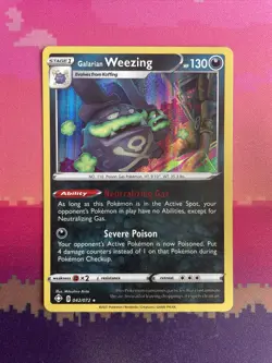 Pokemon Card Galarian Weezing Shining Fates Holo Rare 042/072 Near Mint - Image 1