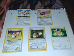 Pokemon TCG Eevee Lot 5 Cards Lt. Surge's Eevee Team Rocket BW SM Eng - Image 1