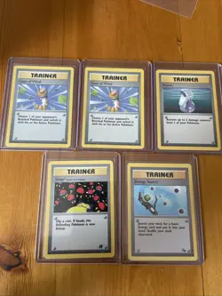 Pokemon Trainer Card 9 Card Lot - 5 Cards - Image 1