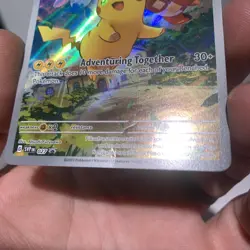 Pikachu 027 Sv: Scarlet & Violet Promo Cards Holo Small Crease - Image 3