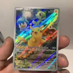 Pikachu 027 Sv: Scarlet & Violet Promo Cards Holo Small Crease - Image 4